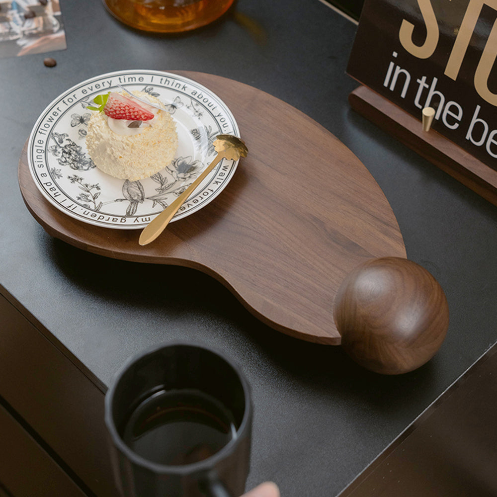 Elegant Walnut Coffee & Tea Serving Tray
