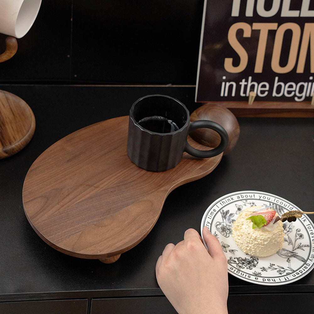 Elegant Walnut Coffee & Tea Serving Tray