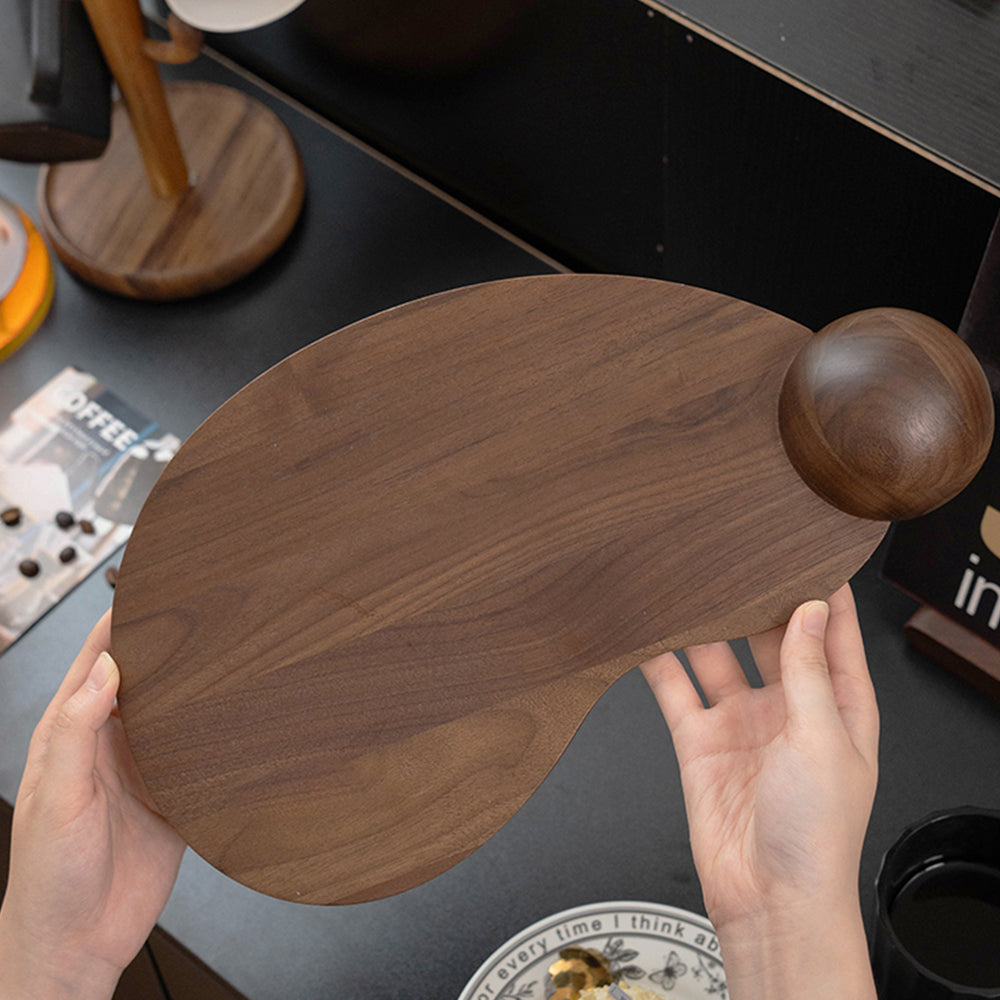 Elegant Walnut Coffee & Tea Serving Tray