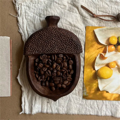 Handmade Acorn Coffee Bean Dish