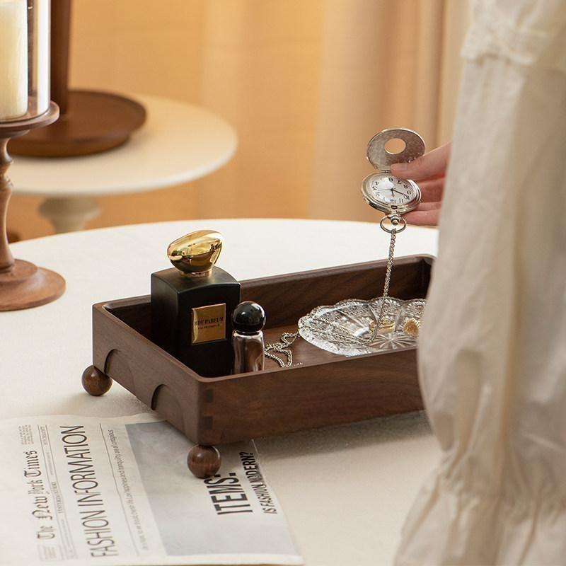 Black Walnut Bathroom Cosmetic Shelf Vanity Organizer