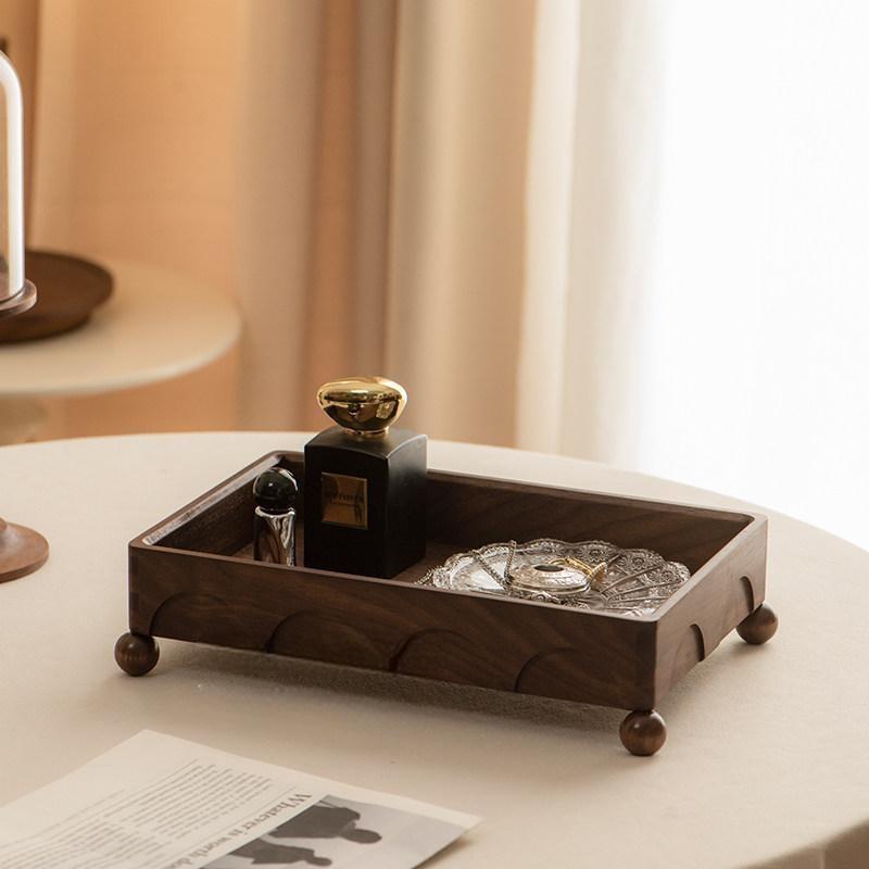 Black Walnut Bathroom Cosmetic Shelf Vanity Organizer