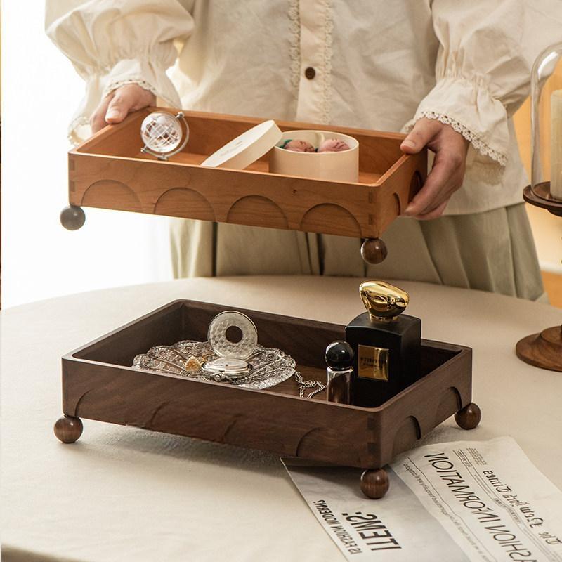 Black Walnut Bathroom Cosmetic Shelf Vanity Organizer