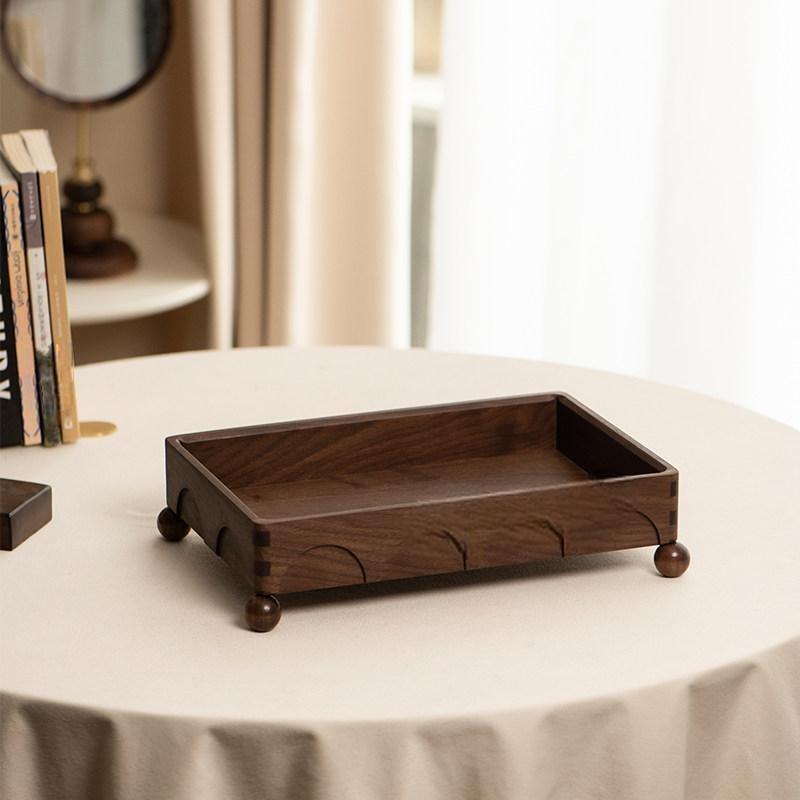 Black Walnut Bathroom Cosmetic Shelf Vanity Organizer