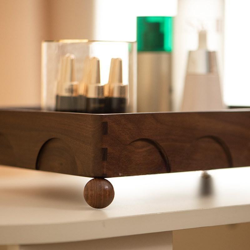 Black Walnut Bathroom Cosmetic Shelf Vanity Organizer