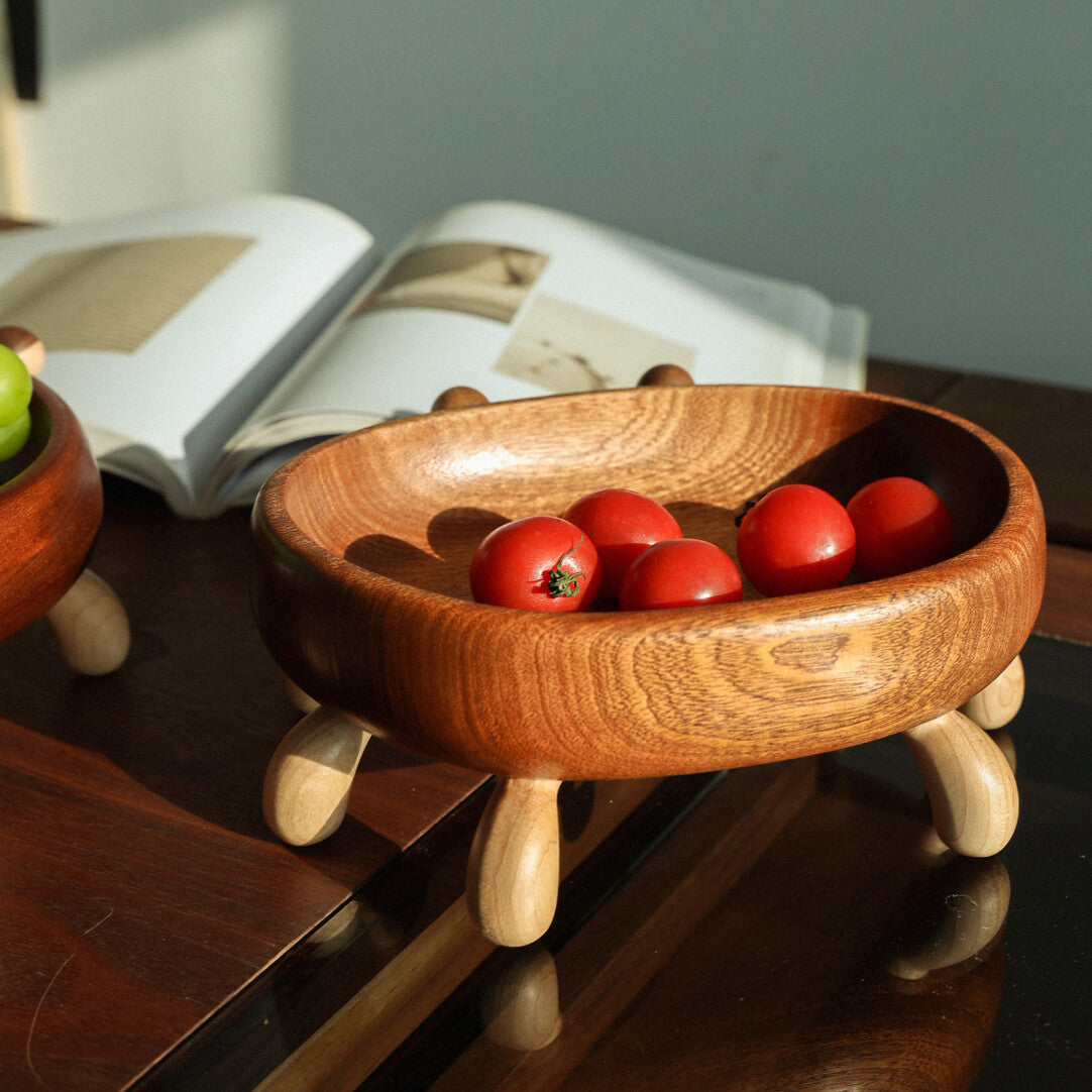 Crab-shaped Solid Wood Storage Tray