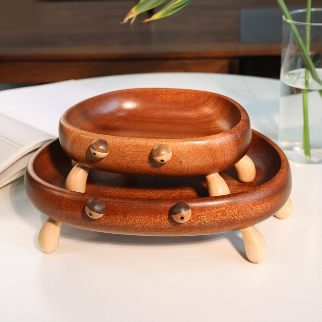 Crab-shaped Solid Wood Storage Tray