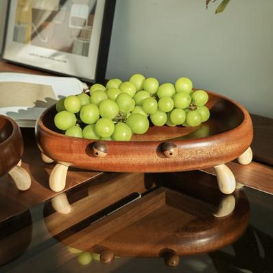 Crab-shaped Solid Wood Storage Tray