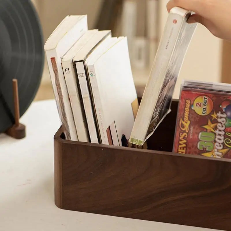 Black Walnut Desktop Organizer Box