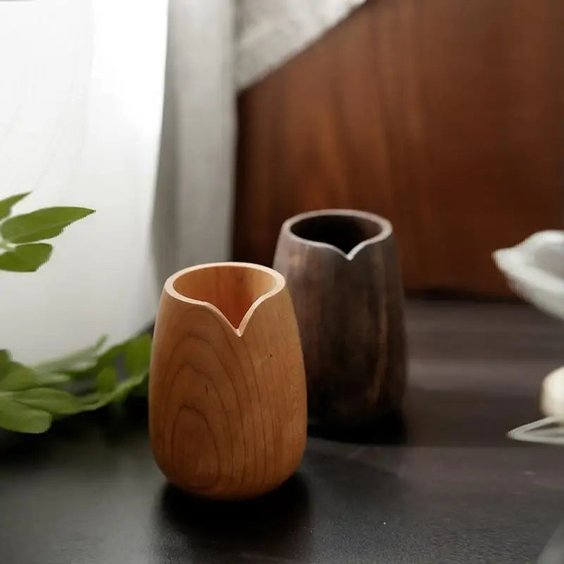 Solid Black Walnut Coffee Tool Organizer & Fruit Fork Jar