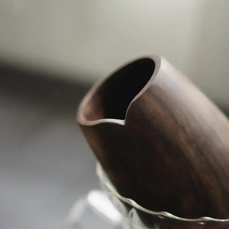 Solid Black Walnut Coffee Tool Organizer & Fruit Fork Jar