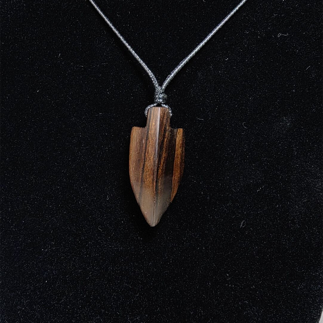 Handcrafted Sandalwood Arrow Pendant Necklace