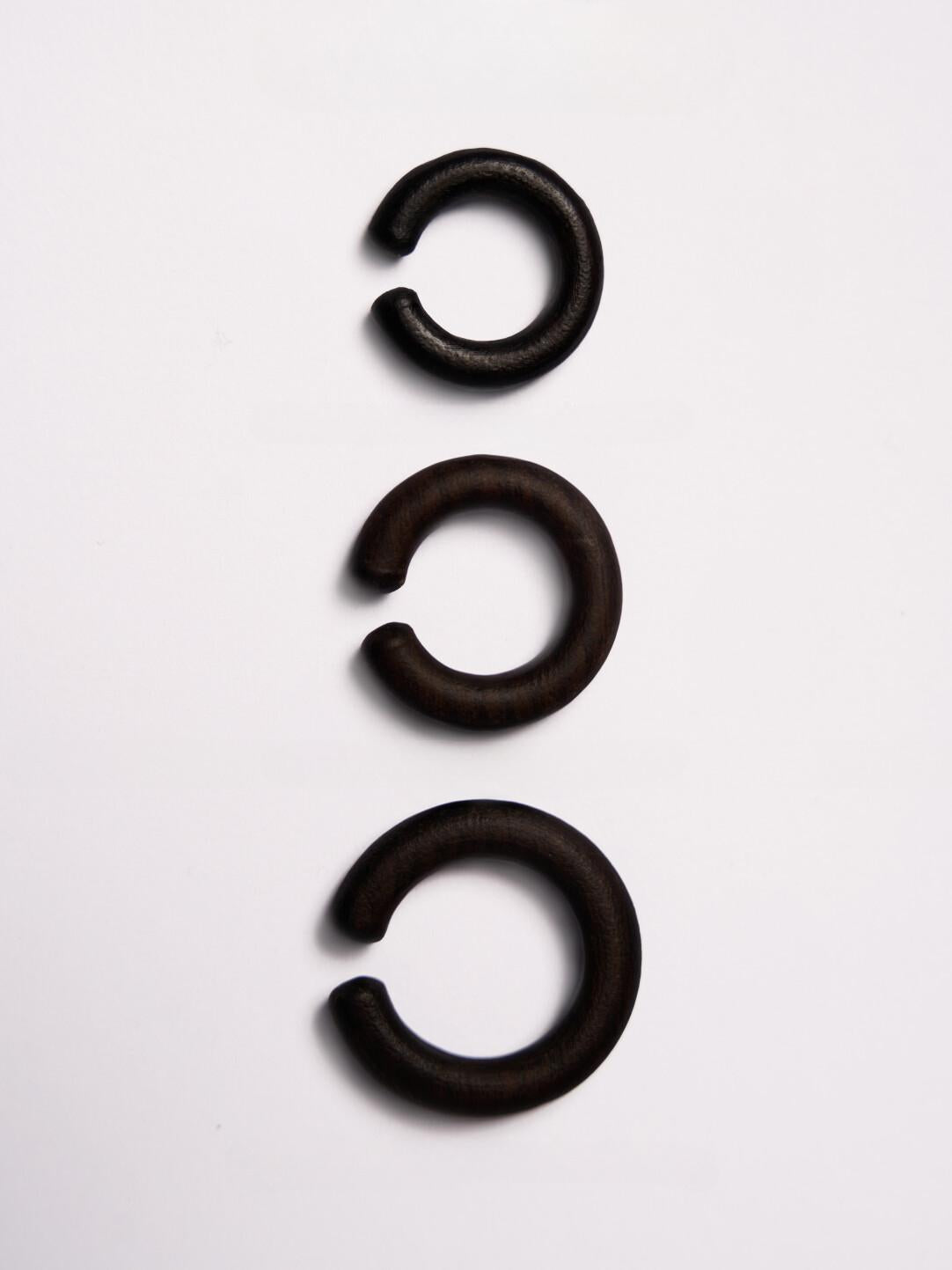 Handcrafted Sandalwood Hoop Earrings – Elegant & Organic