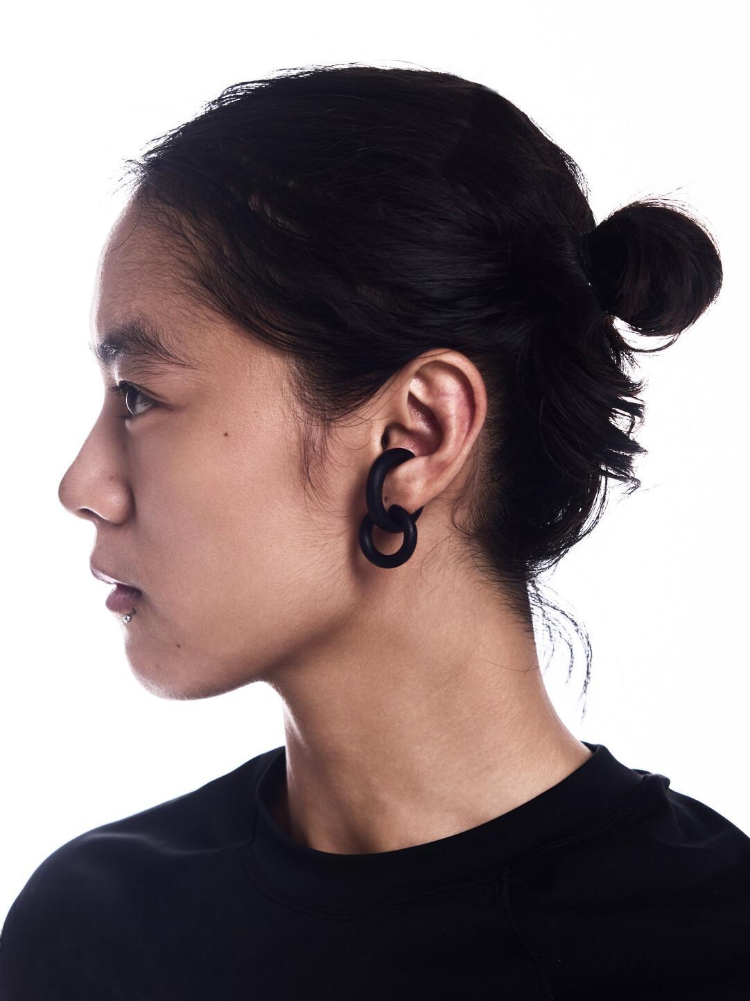 Handcrafted Sandalwood Hoop Earrings – Elegant & Organic