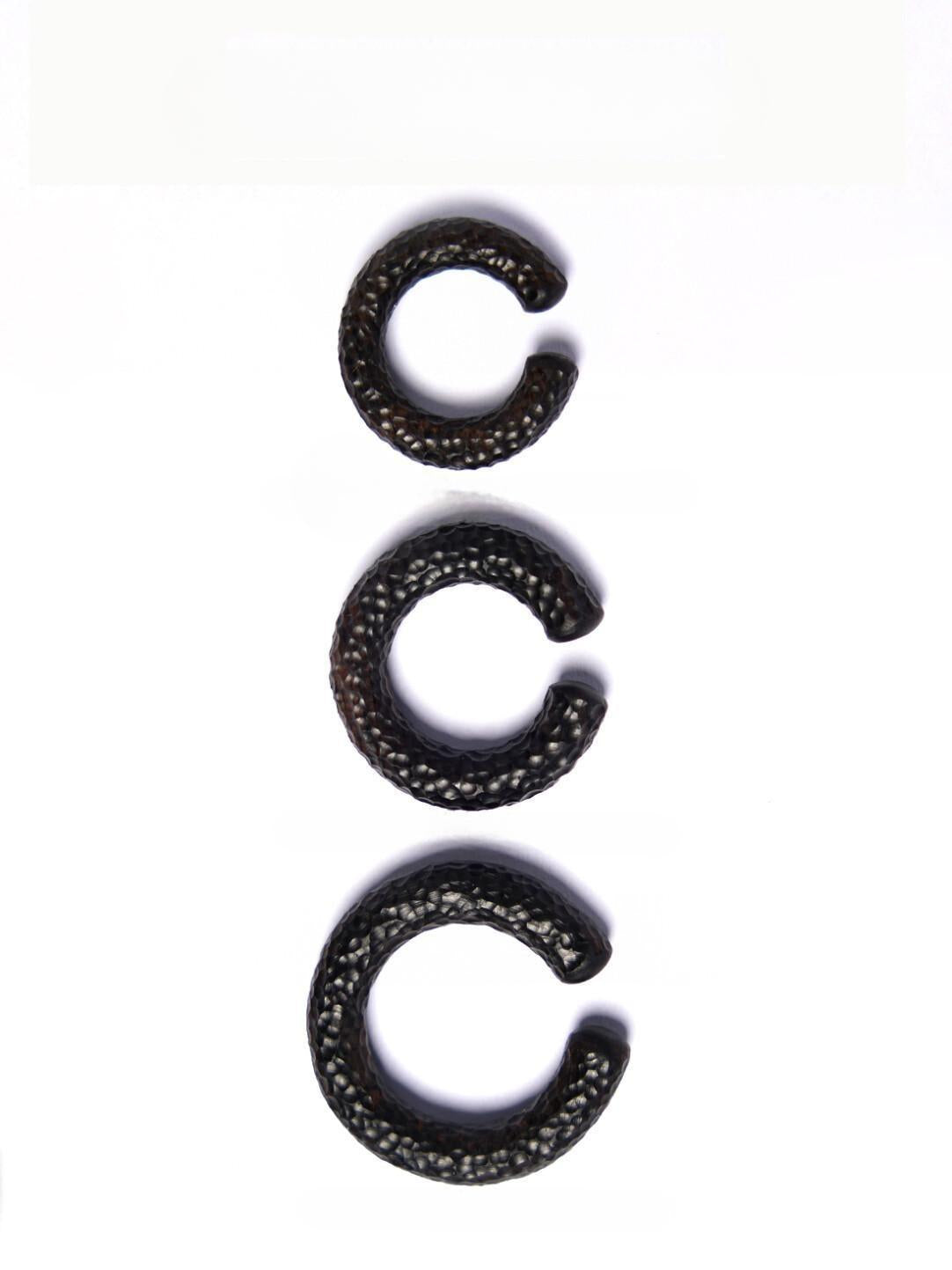 Handcrafted Sandalwood Hoop Earrings – Elegant & Organic