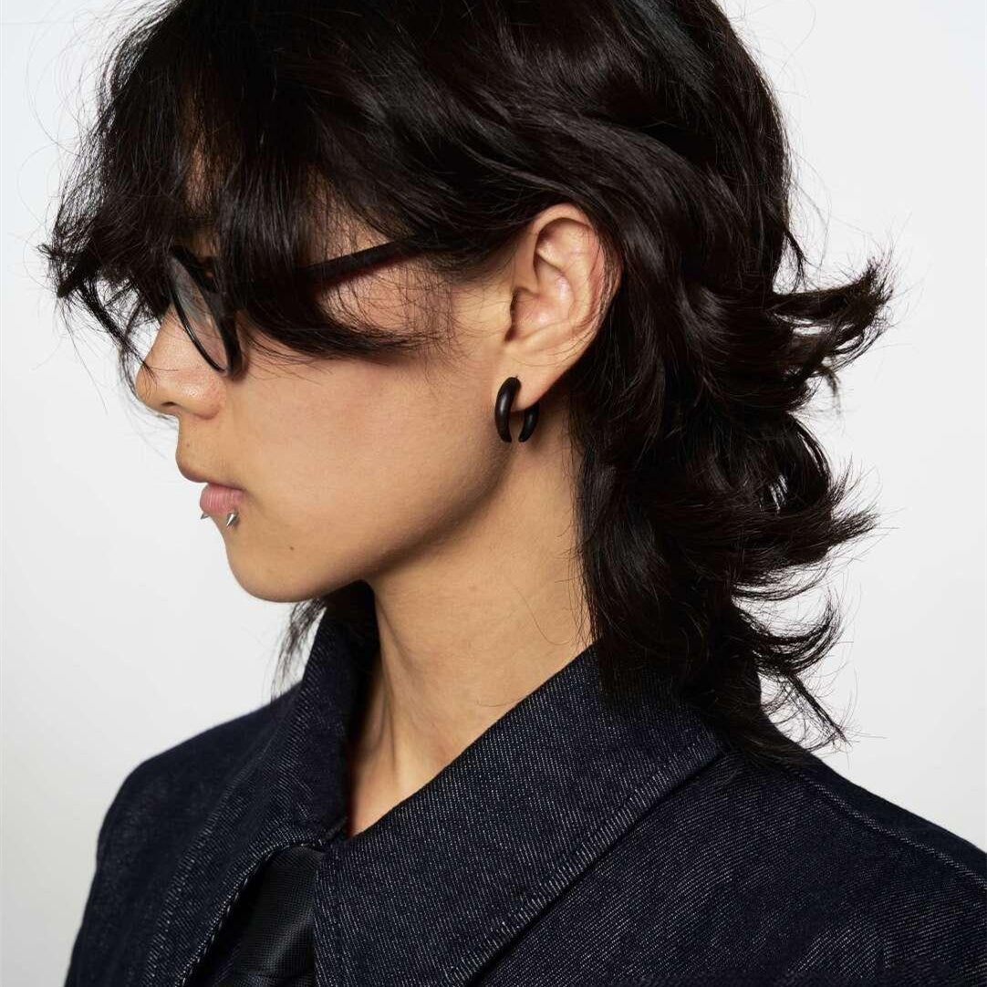 Handmade Sandalwood Earrings “Moon” Minimal Design