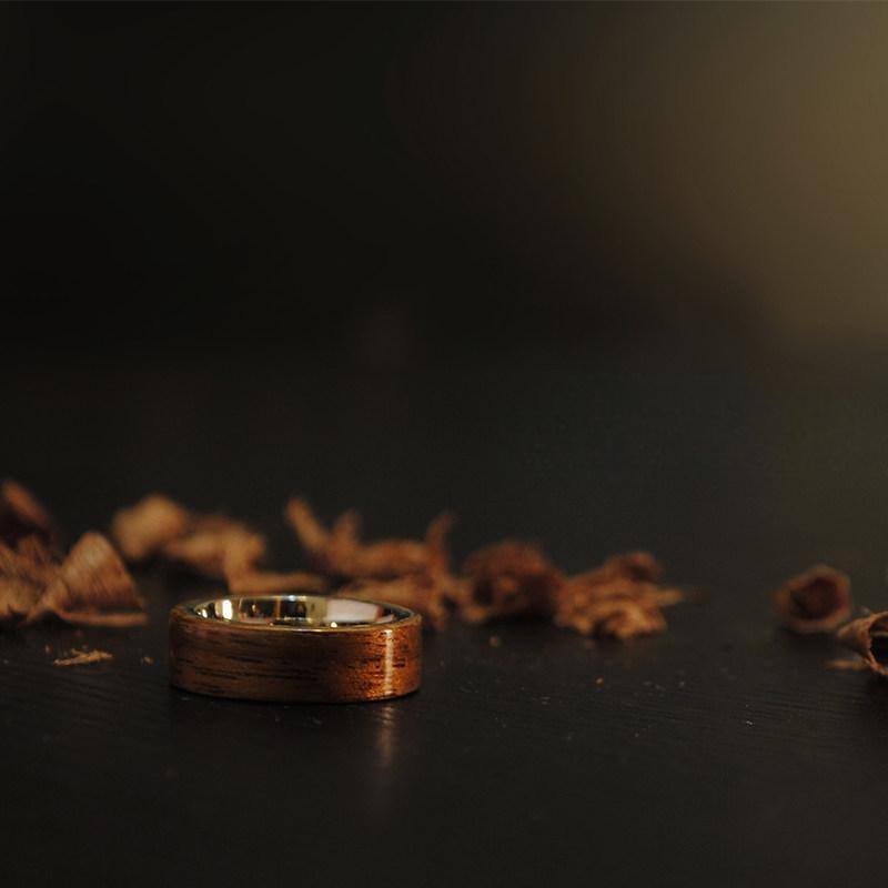 Handmade sandalwood & Titanium Men’s Wooden Ring