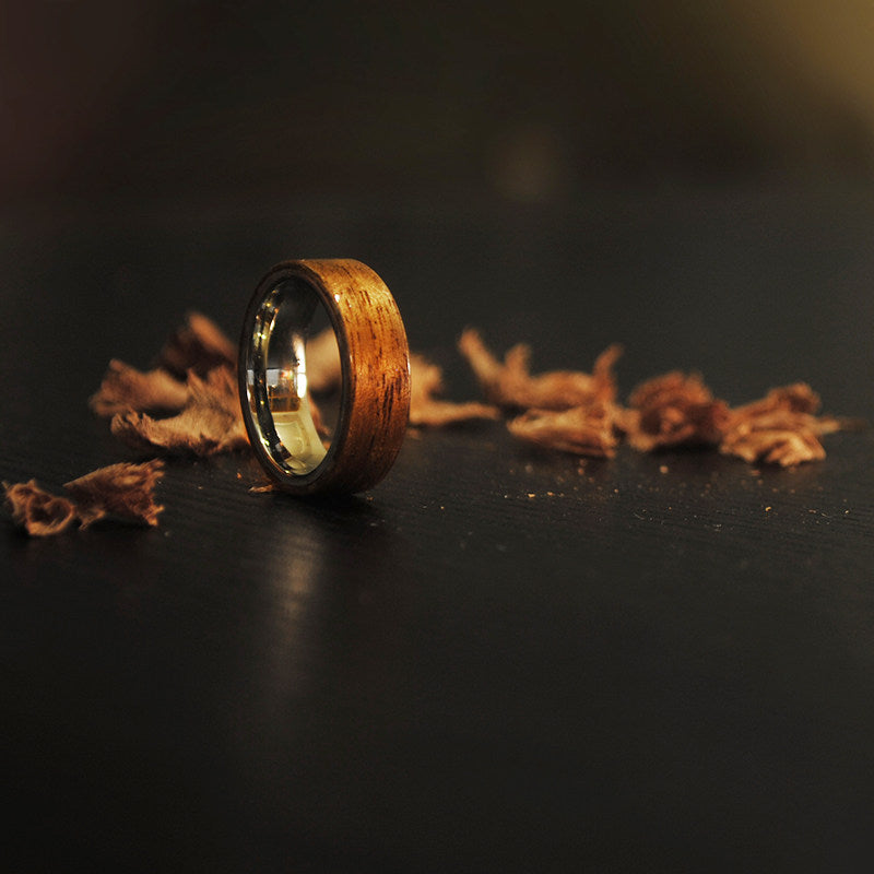 Handmade sandalwood & Titanium Men’s Wooden Ring
