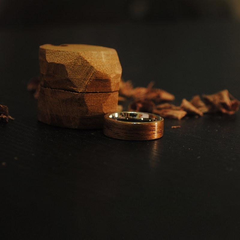 Handmade sandalwood & Titanium Men’s Wooden Ring