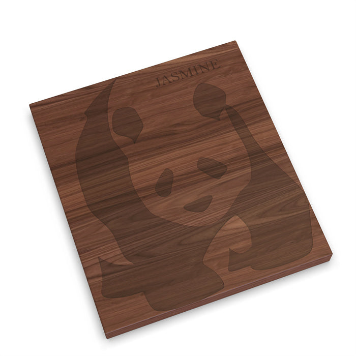 Personalized Cutting Board with Lovely Panda