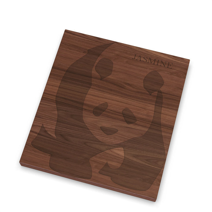 Personalized Cutting Board with Lovely Panda