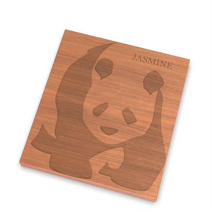 Personalized Cutting Board with Lovely Panda
