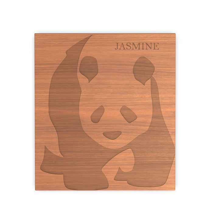 Personalized Cutting Board with Lovely Panda