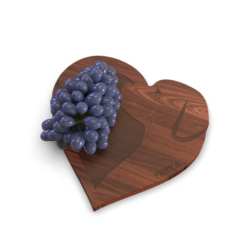 Personalized Cutting Board with Monogram and Love Dog