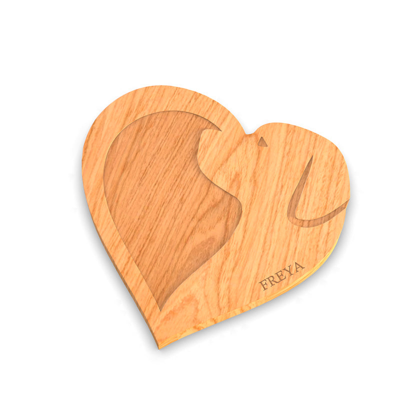 Personalized Cutting Board with Monogram and Love Dog
