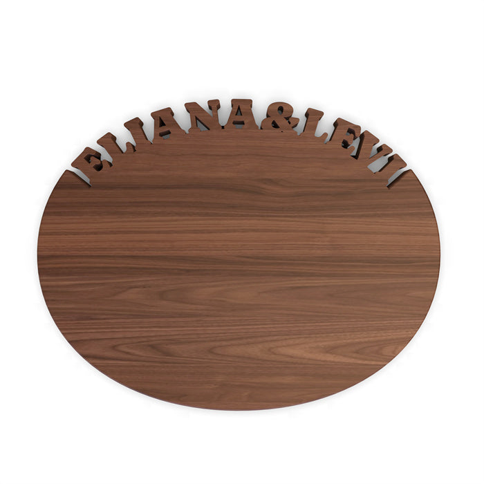 Personalized Oval Cutting Board with Monogram