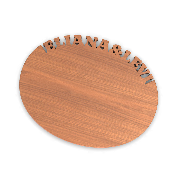Personalized Oval Cutting Board with Monogram