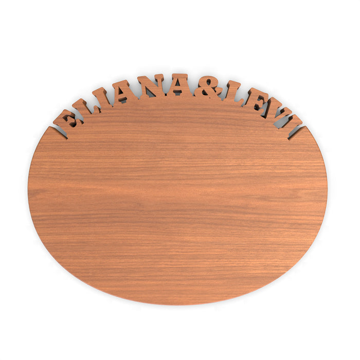 Personalized Oval Cutting Board with Monogram
