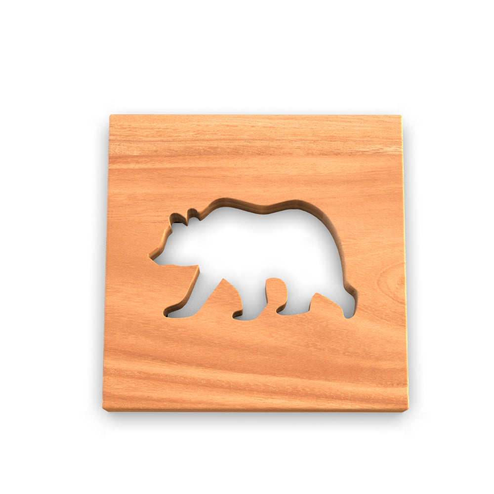 Cold Climate Animals Wooden Trivets