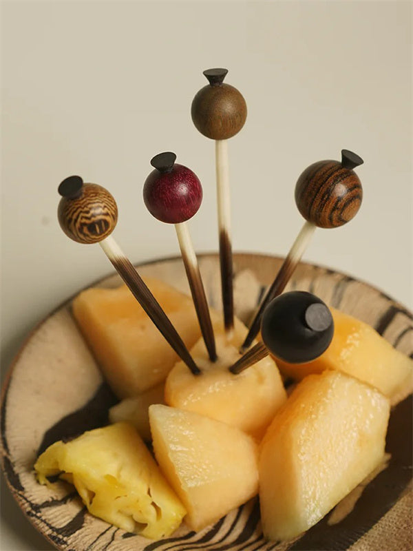Rosewood Fruit Fork Set