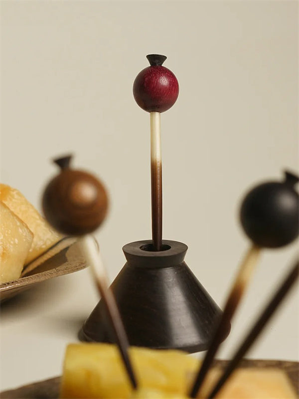 Rosewood Fruit Fork Set