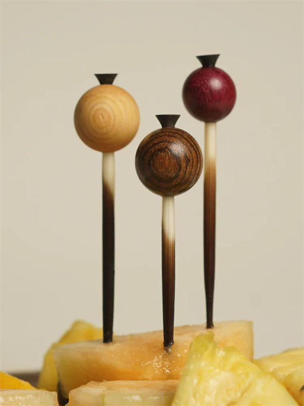 Rosewood Fruit Fork Set