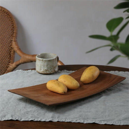 Sailing Boat Tray Solid Wood Household Pastry