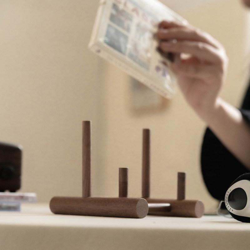 Solid Wood Desktop CD Display Stand & Record Holder