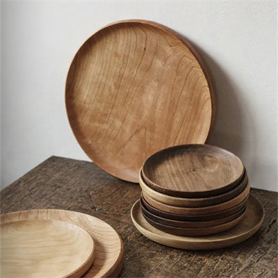 Solid Wood Fruit Plate Cherry Wood Water Plate