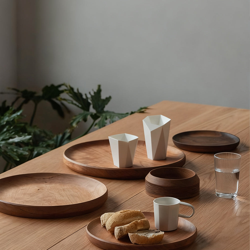 Solid Wood Fruit Plate Cherry Wood Water Plate