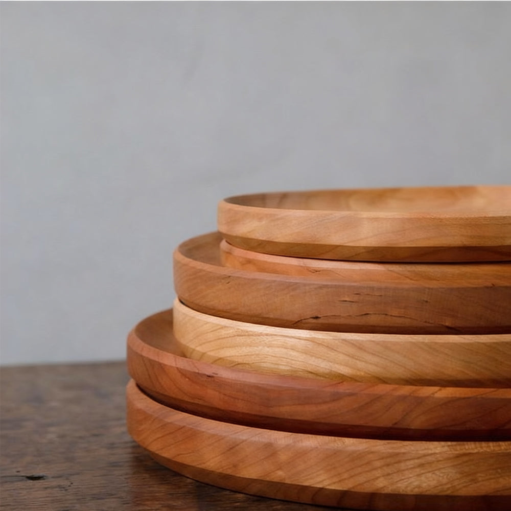 Solid Wood Fruit Plate Cherry Wood Water Plate
