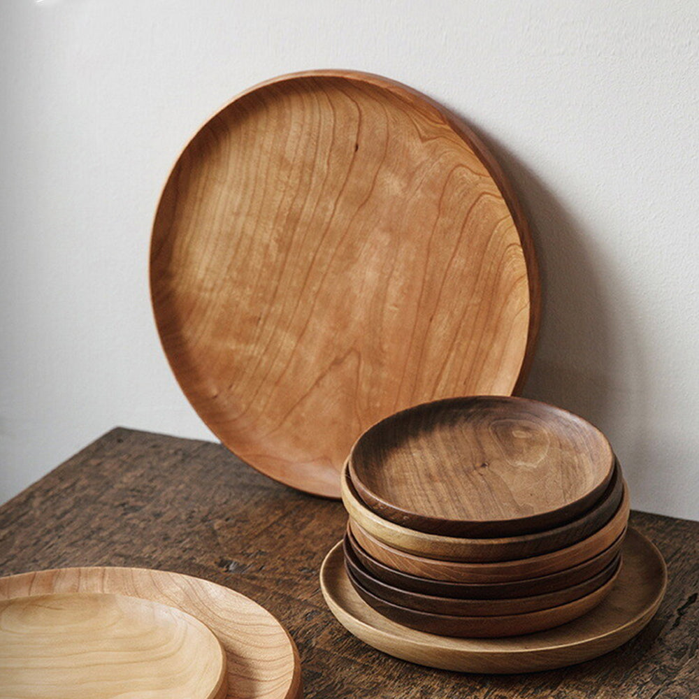 Solid Wood Fruit Plate Cherry Wood Water Plate