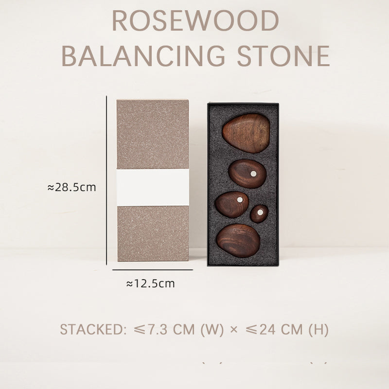 Magnetic Wooden Balance Stones Solid Wood Zen Desk Decor