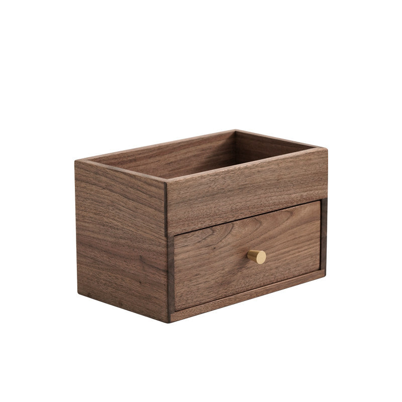 Stackable Solid Wood Drawer Makeup Organizer Box