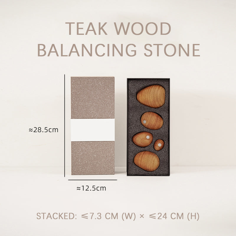 Magnetic Wooden Balance Stones Solid Wood Zen Desk Decor