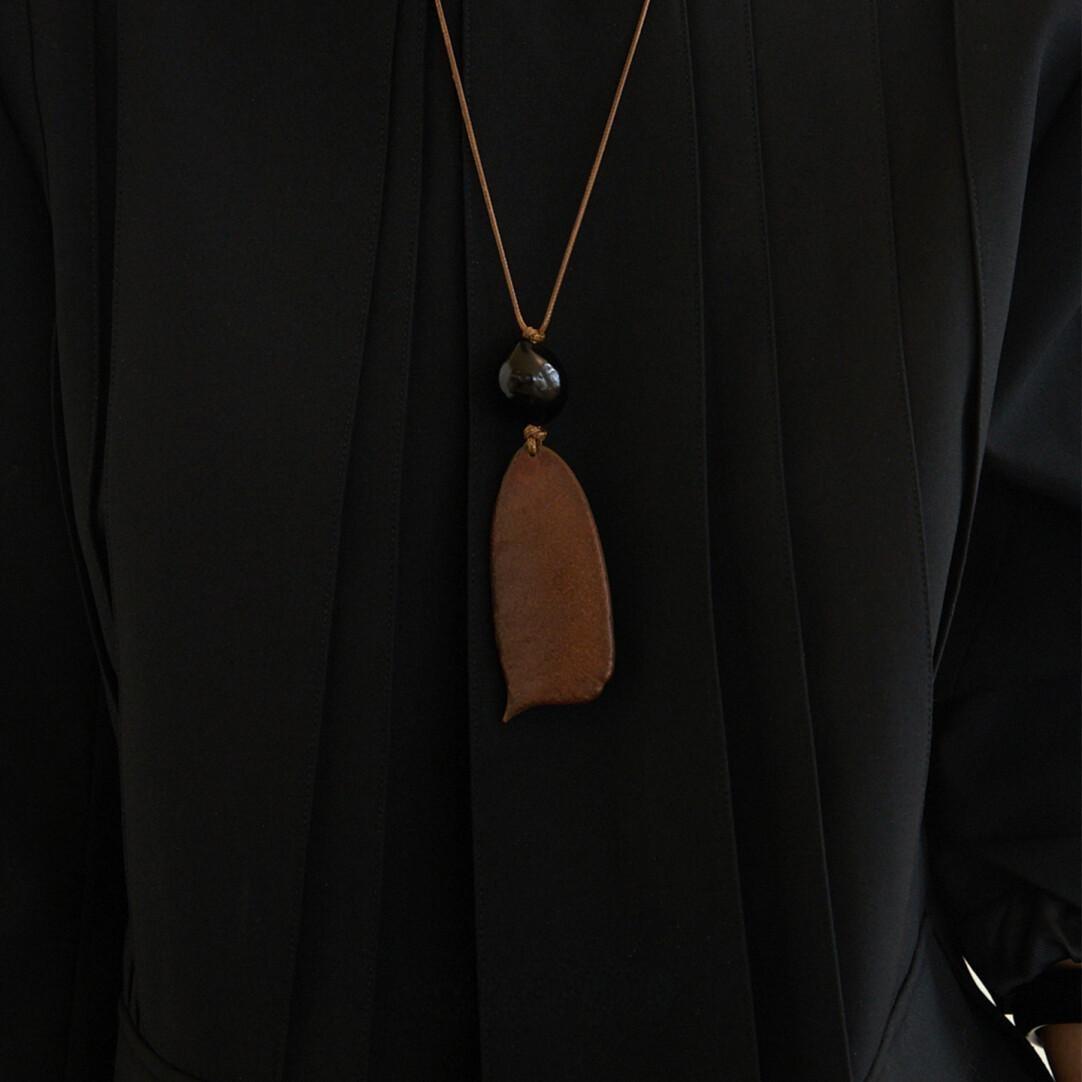 Vintage Boho “Rice Fruit” Necklace with Adjustable Wax Cord