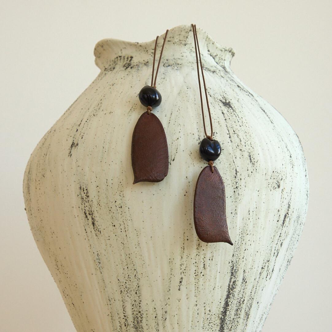 Vintage Boho “Rice Fruit” Necklace with Adjustable Wax Cord