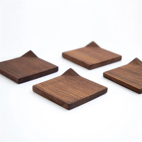 Walnut Angled Coaster Set