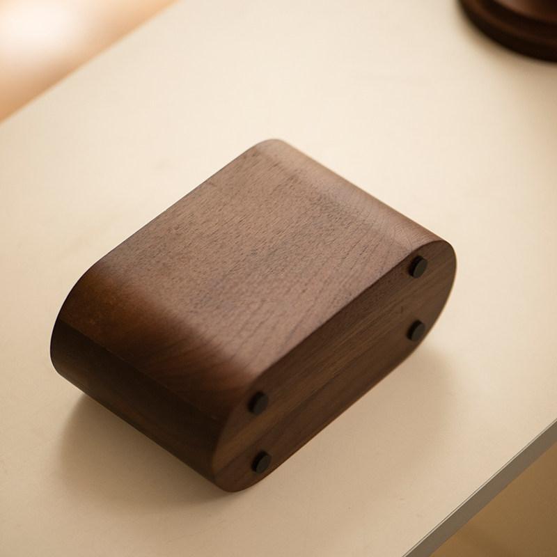 Walnut Compartment Makeup Brush & Pen Desk Organizer