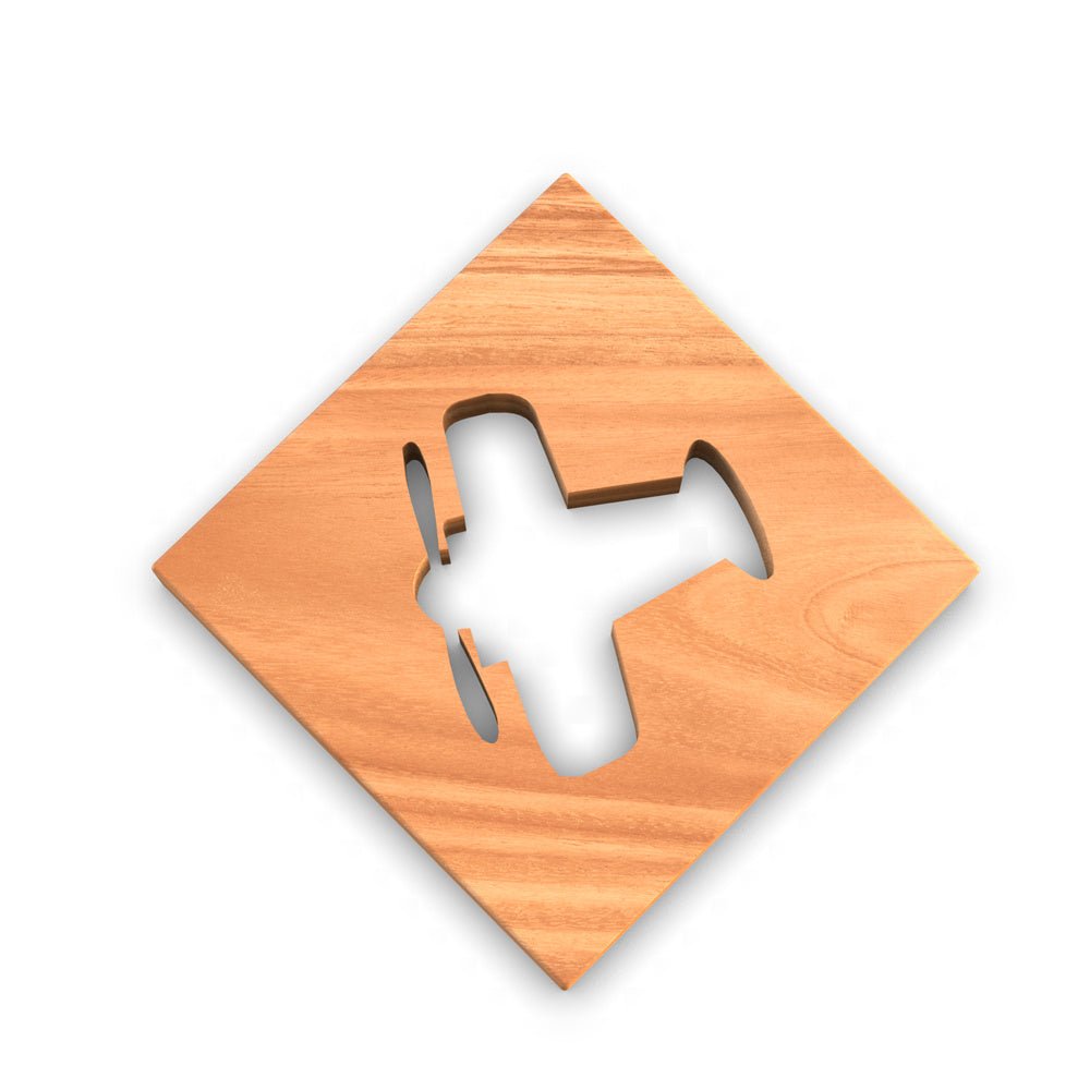 WORDS WITH WOOD LTDAirplane Wooden Trivets